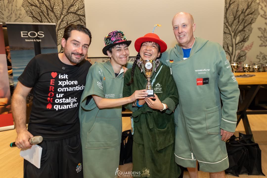 🌎🇮🇹AufgussWM🇮🇹🌎
at Aquardens🇮🇹

🏆表彰式🏆
団体
第5位 しゃけのこ
(Minami Shakeyama &amp; Takumi Kubota)

第8位 WAT Mayuka&amp;Keito
(Mayuka Sano &amp; Keito Kono)