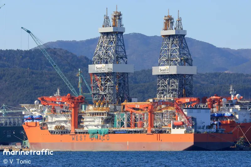 ogzhn_uyg's tweet photo. MarineTraffic verilerine göre, Türkiye'nin 490 milyon dolara satın aldığı iki yeni sondaj gemisinden  West Draco Akdeniz'e ulaştı

Geminin Eylül ayı sonuna kadar Mersin Taşucu Limanı'na yanaşması bekleniyor.

Yakında denize indirilmesi planlanan İkinci gemi West Dorado'nun ise Ekim ayında Türkiye'ye varması  bekleniyor.