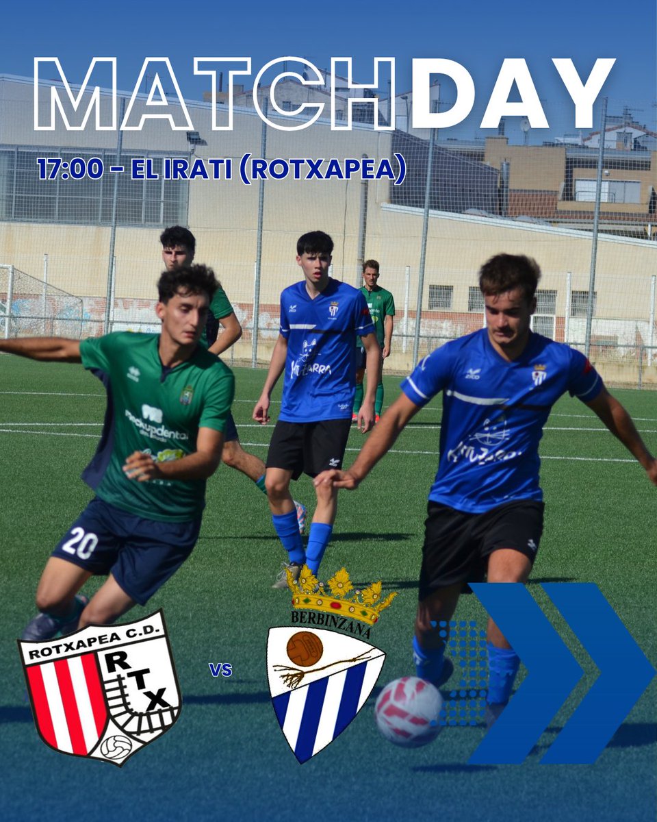 ⚔️ DÍA DE PARTIDO

¡Hoy jugamos! Duelo exigente en la Rotxa, ¡necesitamos vuestro apoyo, afición! A por todas, chavales 🙌🏻

🆚 <a href="/rotxapeaRTX/">Rotxapea RTX CD</a>
🏟️ El Irati (Rotxapea)
🕚 17:00h
🎟️ Entrada libre

¡Aúpa Injerto! 💙🖤

#RotxapeaInjerto
