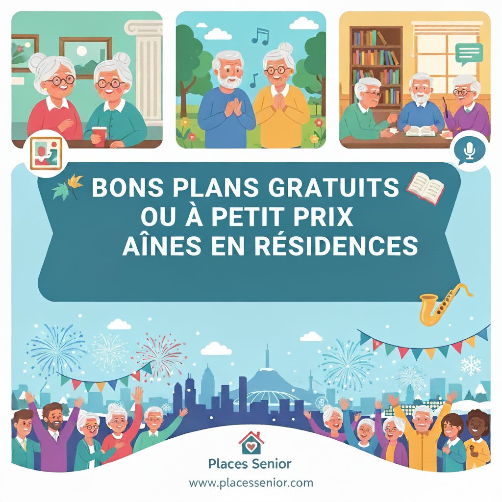 Vivez une retraite active près de Montréal! 🎉 
Profitez de sorties gratuites ou à prix mini jusqu'à fin 2025 : musées, concerts, festivals, et plus. Trouvez la résidence idéale pour vos proches sur placessenior.com.
