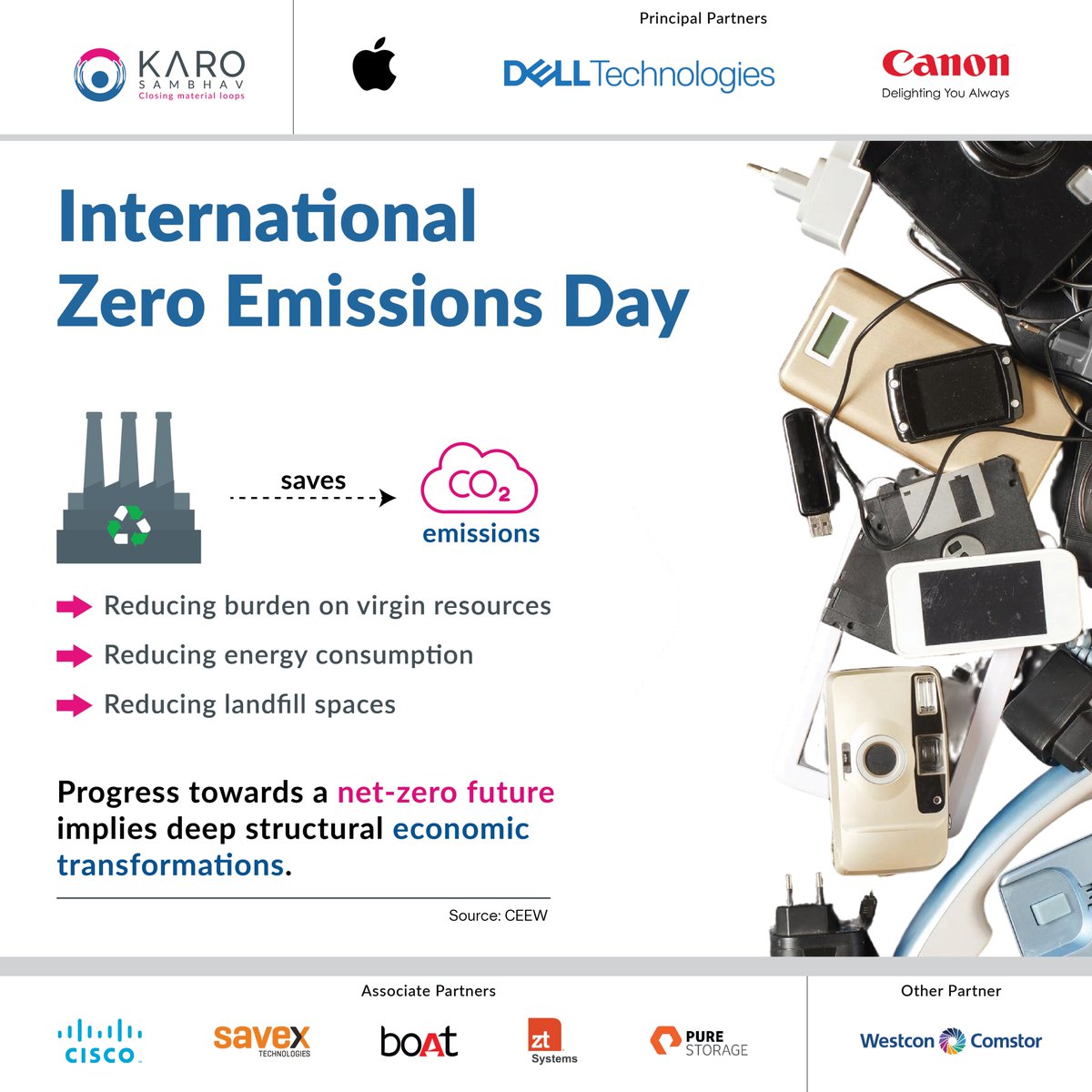 karosambhav's tweet image. Ever imagined your #discarded #gadgets could help achieve #zeroemissions?

#TimeisNow

#Reduce your #waste &amp;amp; choose to #recycle responsibly!

#ZeroEmissionsDay #netzero #wastemanagement #recyclingmatters #responsiblerecycling #AbtohKaroSambhav #TwitteRx #X #weekend

@CEEWIndia
