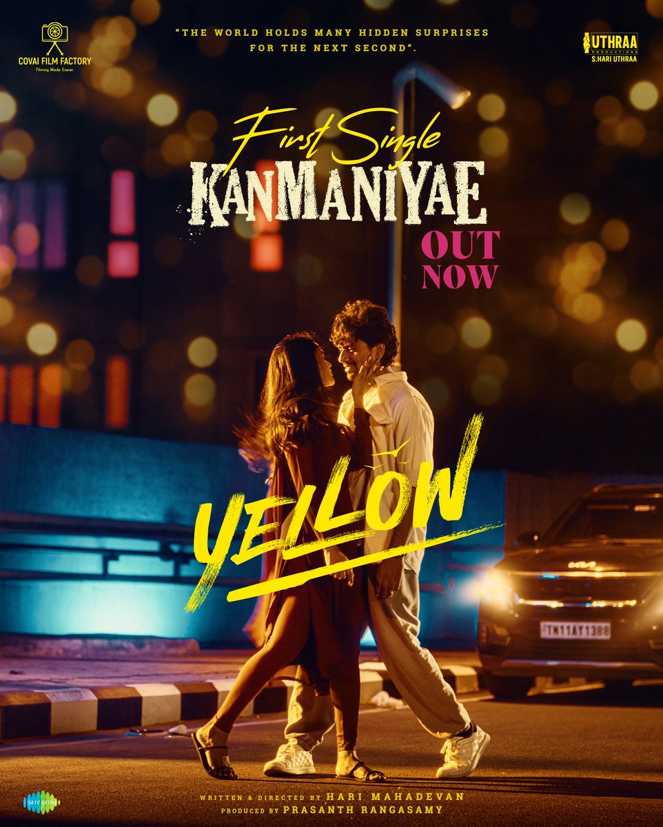 Kanmaniyae song out now. 
youtu.be/qCEGysC6iVg?si…
Please watch and support

#Yellow, written &amp; directed by <a href="/harimahadevan22/">hari mahadevan</a>

<a href="/COVAIFILMFACTRY/">covai film factory</a> #PrashanthRangasamy
<a href="/IamPoornimaRavi/">Poornima Ravi</a> <a href="/VaibhavMuruges1/">Vaibhav Murugesan</a>
<a href="/namikay1/">Namita Krishnamurthy</a> <a href="/Sai_prasanna12/">Sai Prasanna</a> <a href="/prabu_solomon/">Prabu Solomon</a> @vinodhiniunoffil <a href="/AnandKashinath/">Anand Kashinath</a>