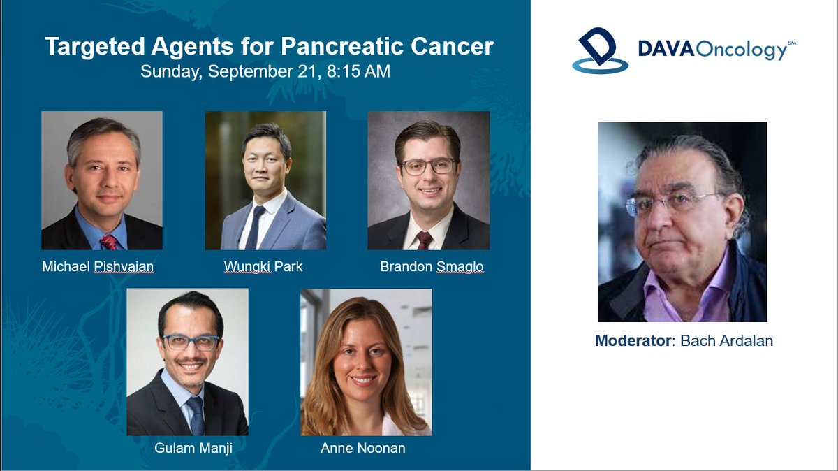 DAVAOnc's tweet image. Starting Now: Targeted Agents for Pancreatic Cancer
Moderated by: Dr. Bach Arladan @umiamimedicine
#DAVAGI