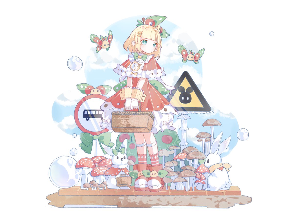 🍎red apple alice #oc #illustration