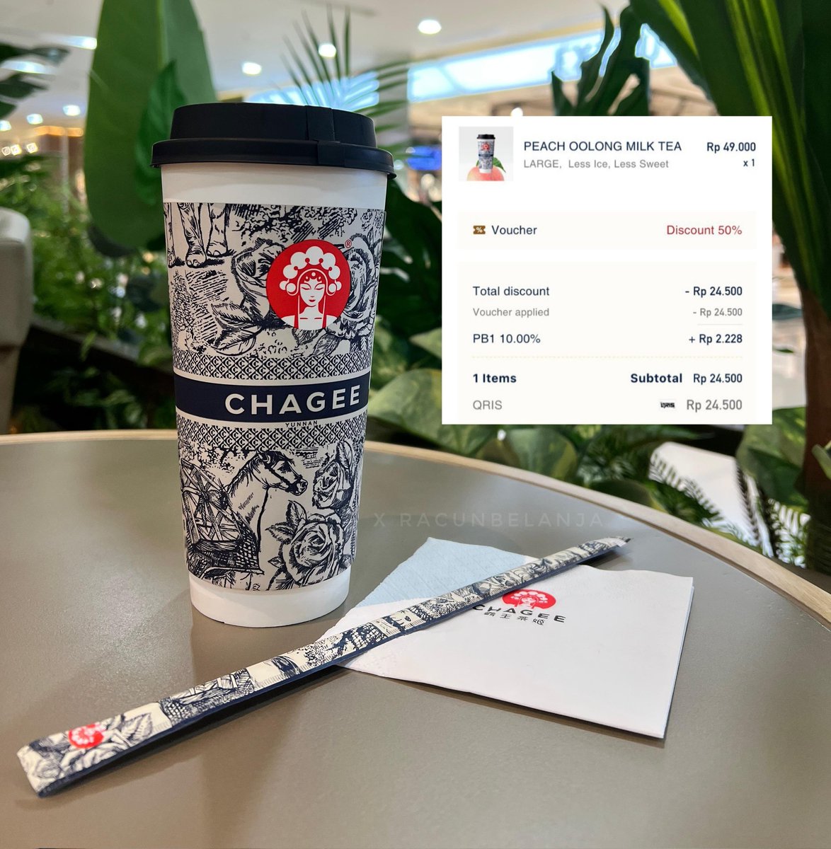 CHAGEE diskon 50% untuk menu Milk Tea ukuran Large
📌 Pembelian di aplikasi CHAGEE

Install app di sini:
newqa-th-h5.chagee.com/ID/#/guideDown…

Gunakan kode referral mincun:
wqbnyVV