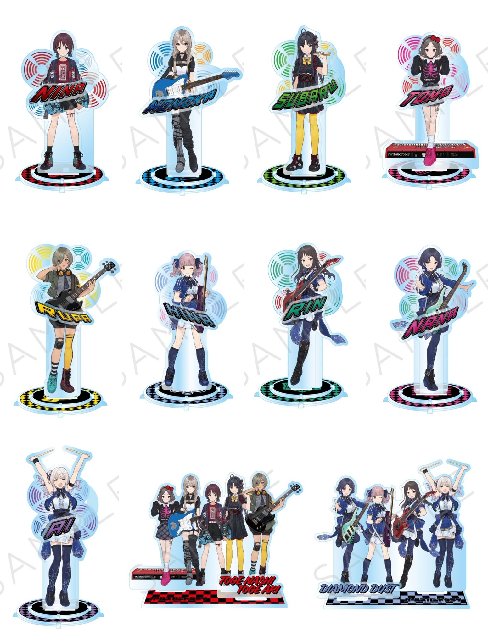 【ガールズバンドクライ】アクリルコースター×10個　✴︎上海ポップアップ限定グッズ ガールズバンドクライ グッズ情報 (ガルクラ) on X: 