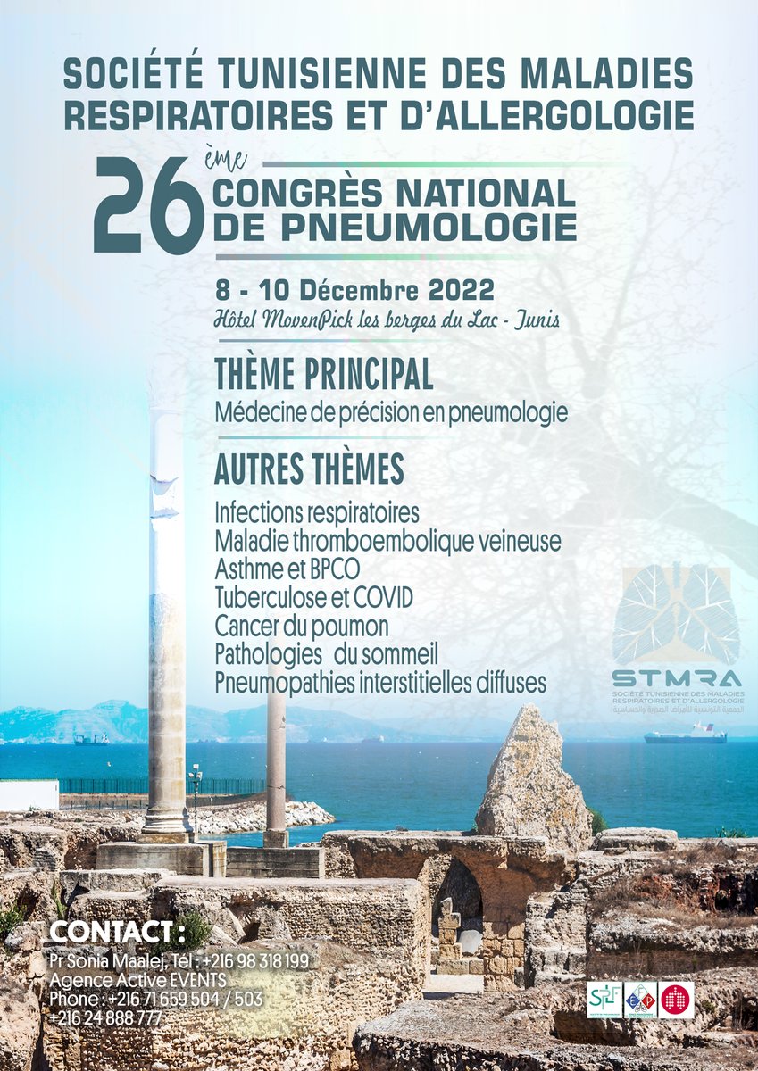 STMRA2's tweet image. Rappel du du 29ème Congrès National de Pneumologie 2025 - J-7 du Deadline des Abstracts - mailchi.mp/b30366cf6807/c…