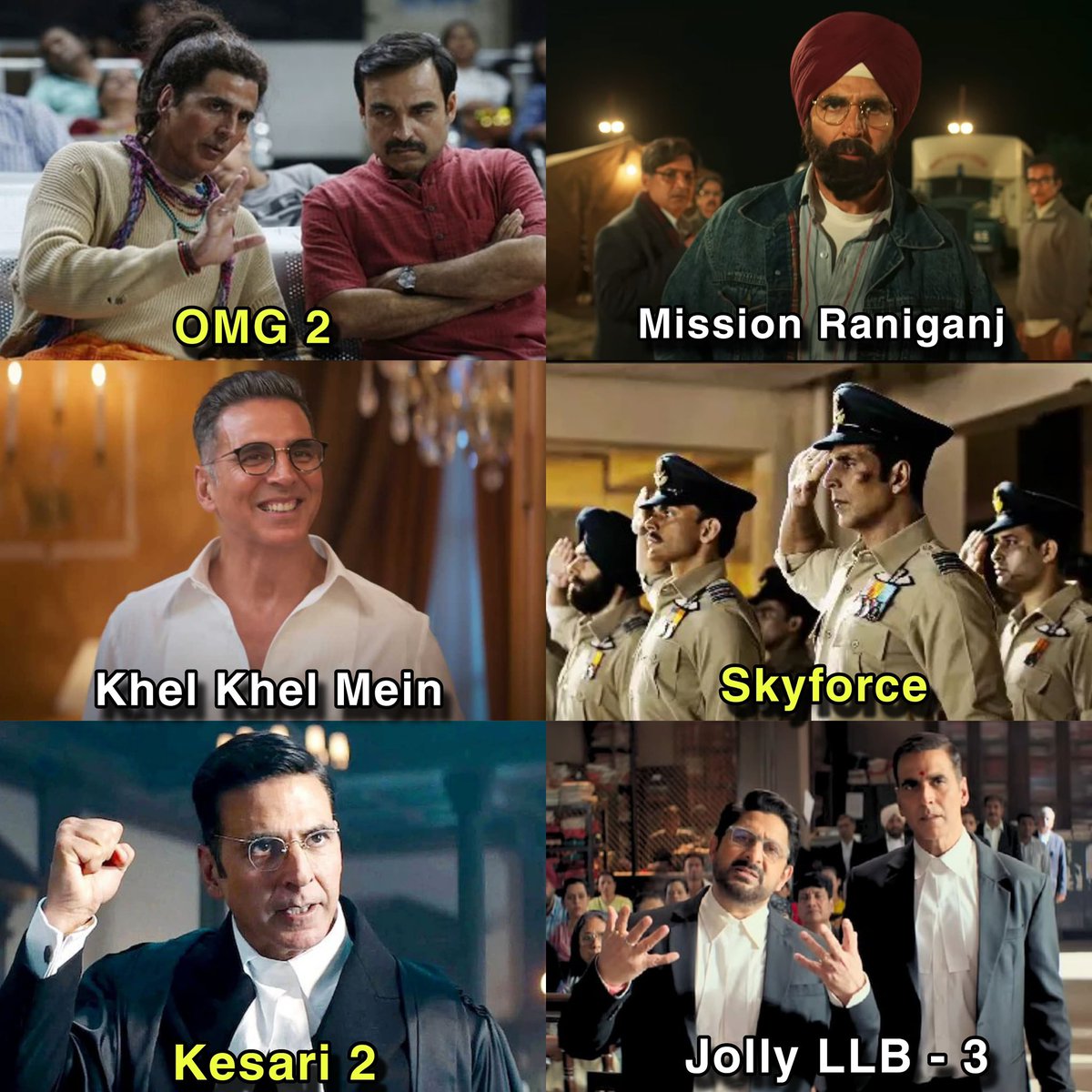 Akshay Kumar’s movies from the last two years 🎬❤️