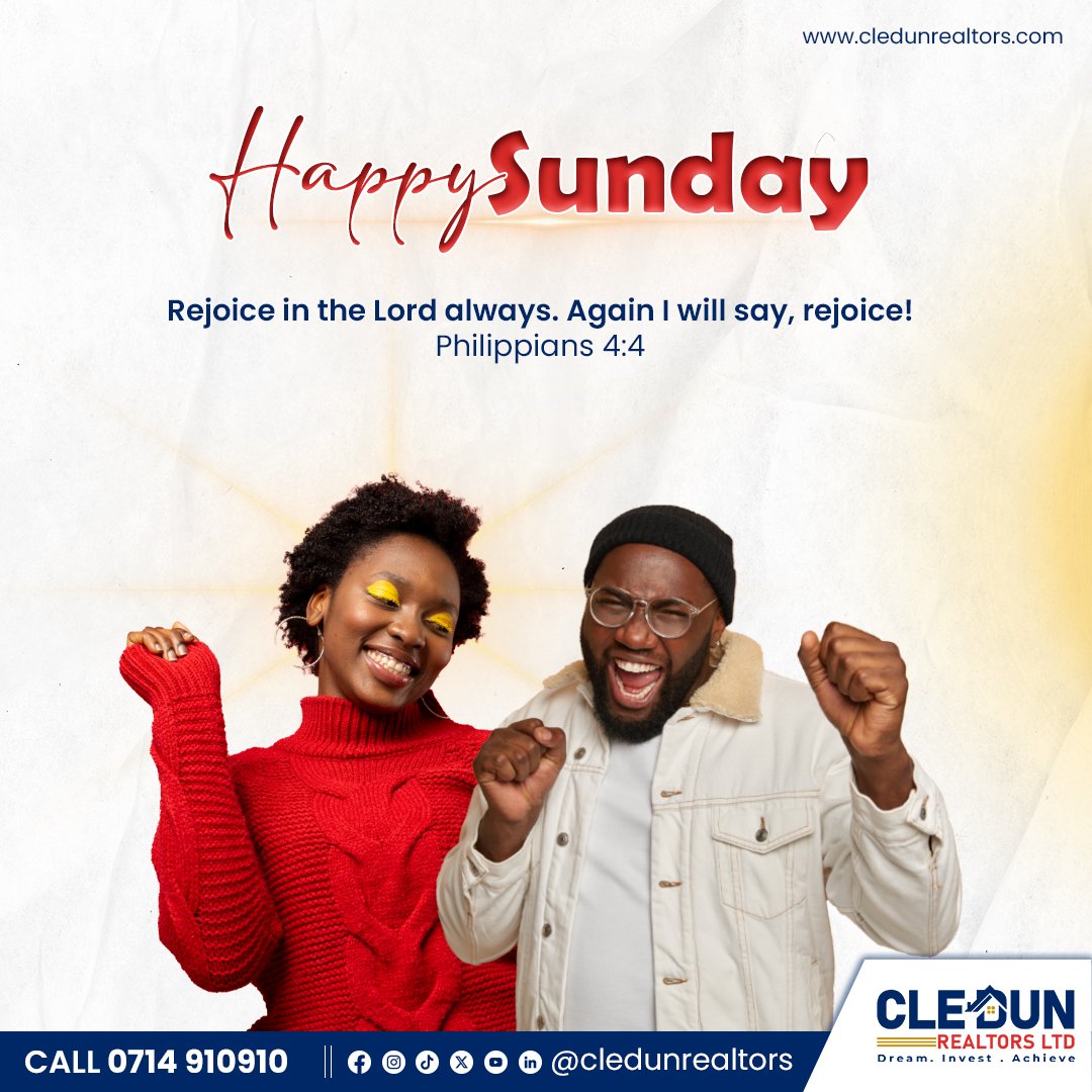 Cledun_Realtors's tweet image. We always have a reason to rejoice — not because life is perfect, but because God is always good. 🙌 Rejoice in the Lord at all times. Have a happy Sunday! ✨

#CledunRealtors #SundayWord