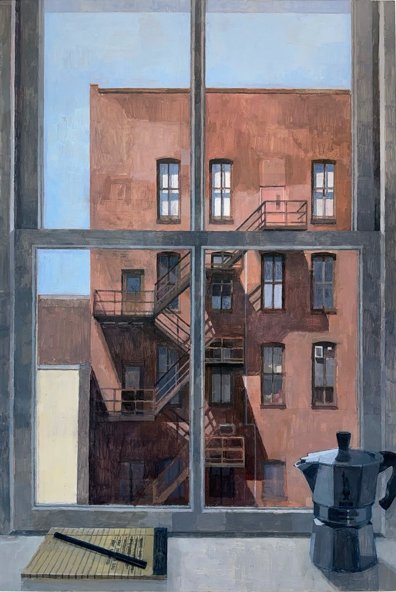 franch_laura's tweet photo. Mi Hopperiano de este domingo es el estadounidense Mike Howat quien conecta directamente con la esencia y la quietud de Edward Hopper y además pinta ventanas, que es otro tema que me encanta.

👇🏻Abro hilo. https://t.co/Dqor0kyYcl
