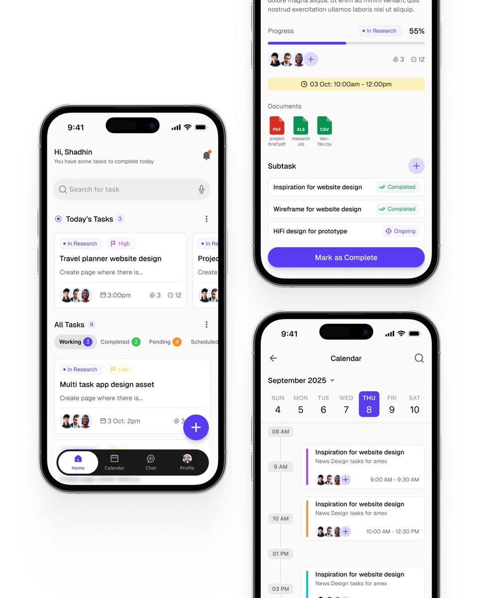 designershadhin's tweet photo. New Task Management App UI on Dribbble—minimal, fast, and focused.
Feedback welcome! https://t.co/Oa6zXa9DWb
#UI #UX #UIUX #Design #AppDesign #ProductDesign #Figma #TaskApp #Productivity #Dribbble https://t.co/oCWWNd5FLq