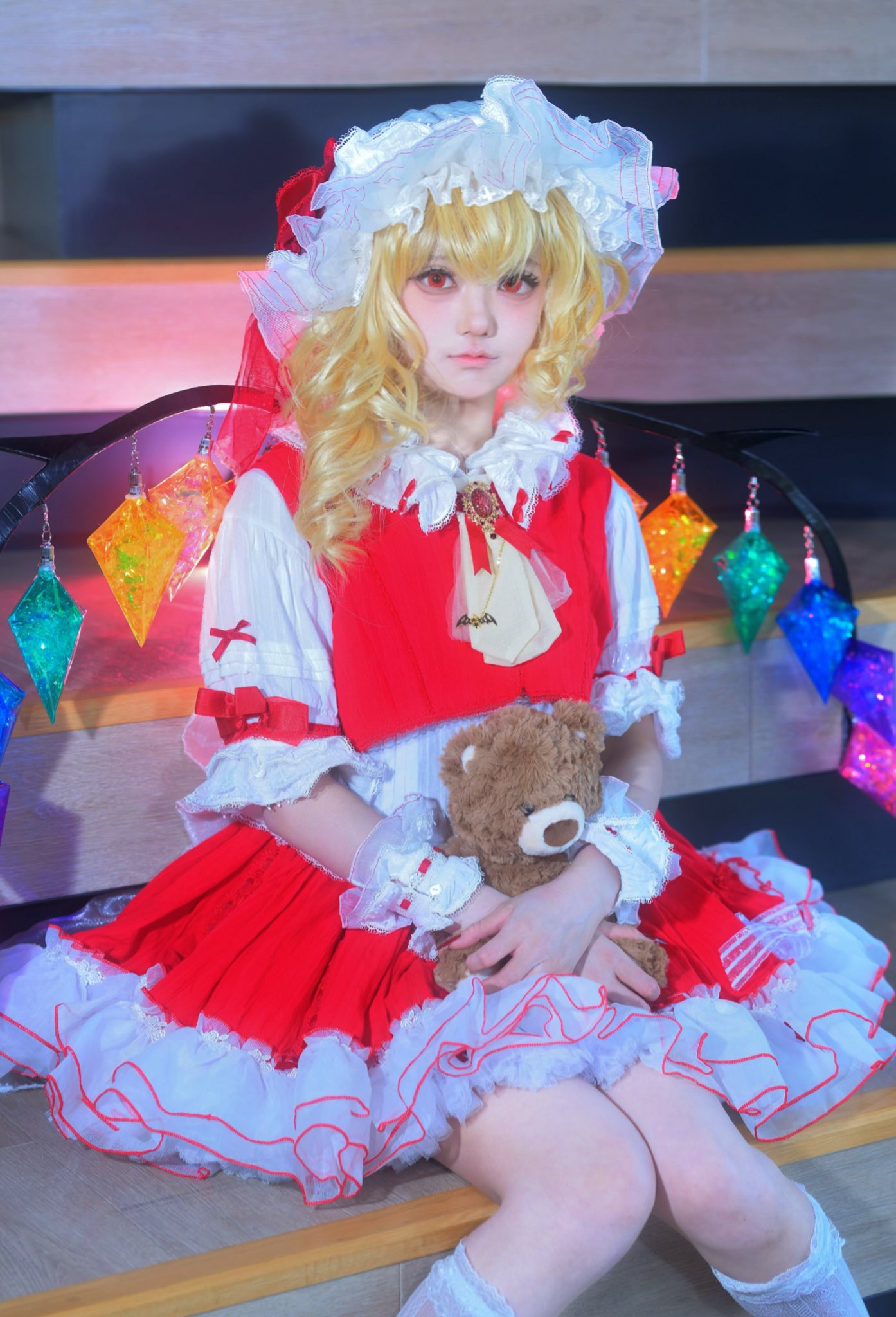 東方 project フランドール・スカーレット コスプレ道具 光る水晶の翼