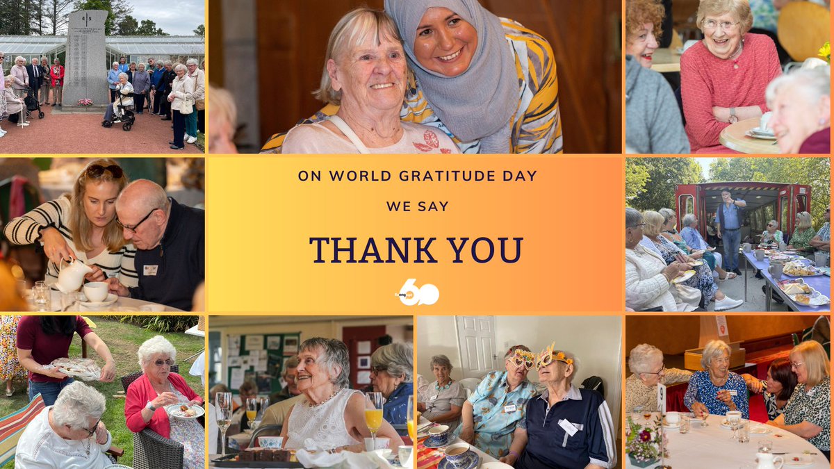 Today, we want to say a heartfelt thank you to every Re-engage volunteer, guest &amp; supporter for being part of our story. 
Later life needn't be lonely, thanks to the people who make possible our social gatherings &amp; friendly phone calls. Discover more 🧡 bit.ly/4pkjsYb
