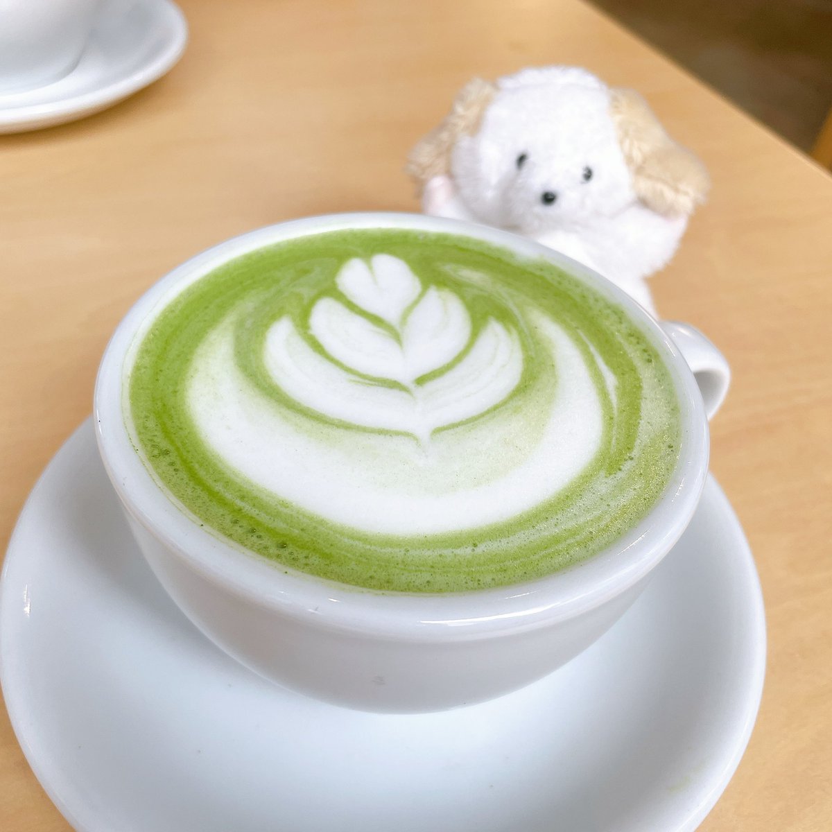 ラテアートうれしい☕️💛