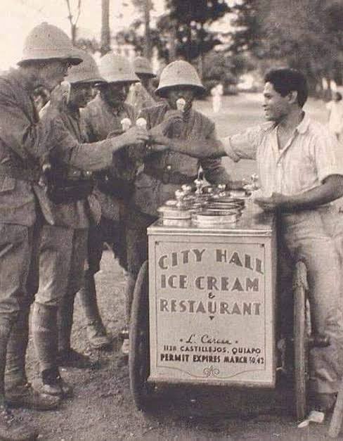 melchieser's tweet photo. Philippines 1942 ice cream photo has finally been recreated! https://t.co/1ngWpEnrBk