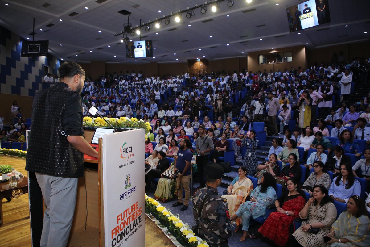 CsindiaOfficial's tweet photo. The visions we once saw became reality at #FutureFrontiersConclave ✨

Gratitude to Vice President @AdityaVegda whose passion &amp; belief turned this dream into a milestone.
Proudly by Chhatra Sansad India with @FICCIFLO @GalgotiasGU @LogicalIndians 

#Leadership #Youth #Trending https://t.co/JLz0e4C5g9