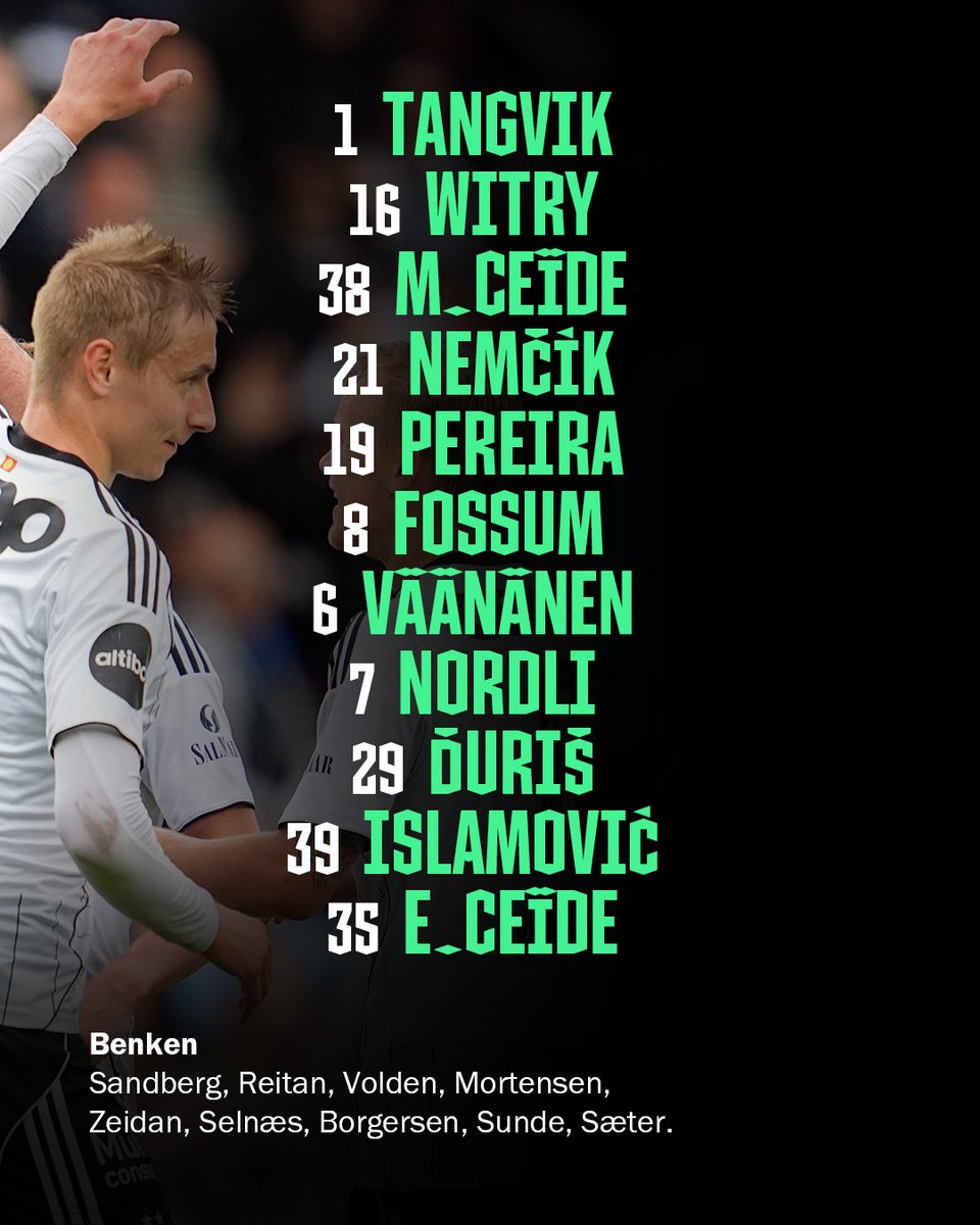 𝗥𝗼𝘀𝗲𝗻𝗯𝗼𝗿𝗴-𝗹𝗮𝗴𝗲𝘁 🖤🤍

Rosenborg - Bodø/Glimt har avspark klokken 14:30 og vises på TV2 Play.