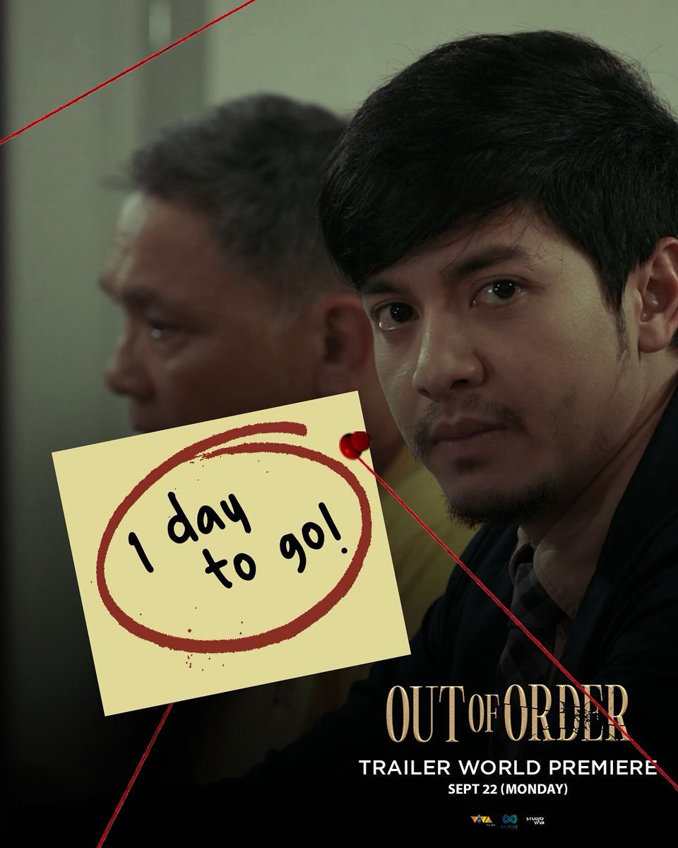 How will you fight for justice when everything is out of order?

1 day to go till #OutOfOrderTrailer, tomorrow, September 22.

#OutOfOrderNetflix
#AldenRichards