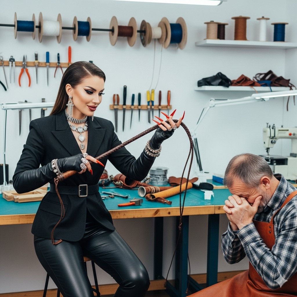 GregorFaustus's tweet image. Whiplash

The whine of fluorescent lights echoed off steel benches and slick concrete floors in the leather worker’s studio, where neat rows of awls and knives glinted beside clean-cut sheets of hide. The only hint of luxury was a battered coffee maker in the corner, hissing low…