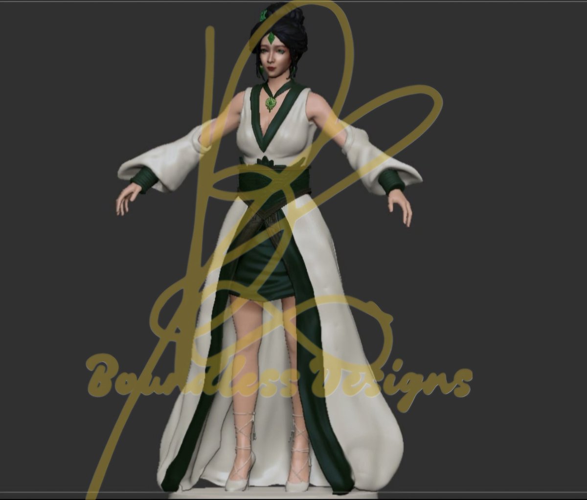 Boundless8D's tweet image. Xin, The Jade Scale Maiden Character of Boundless8designs multi chain artist brand is ready to join a mall space in @UnrealKingdoms @CyberapeYacht of @CodeCompiler and partners @BedtimeNFT @ObsidianOathNFT @MetaBeauts @GenesisMetaX #metaverse #unrealkingdomsfamily #crossplatform
