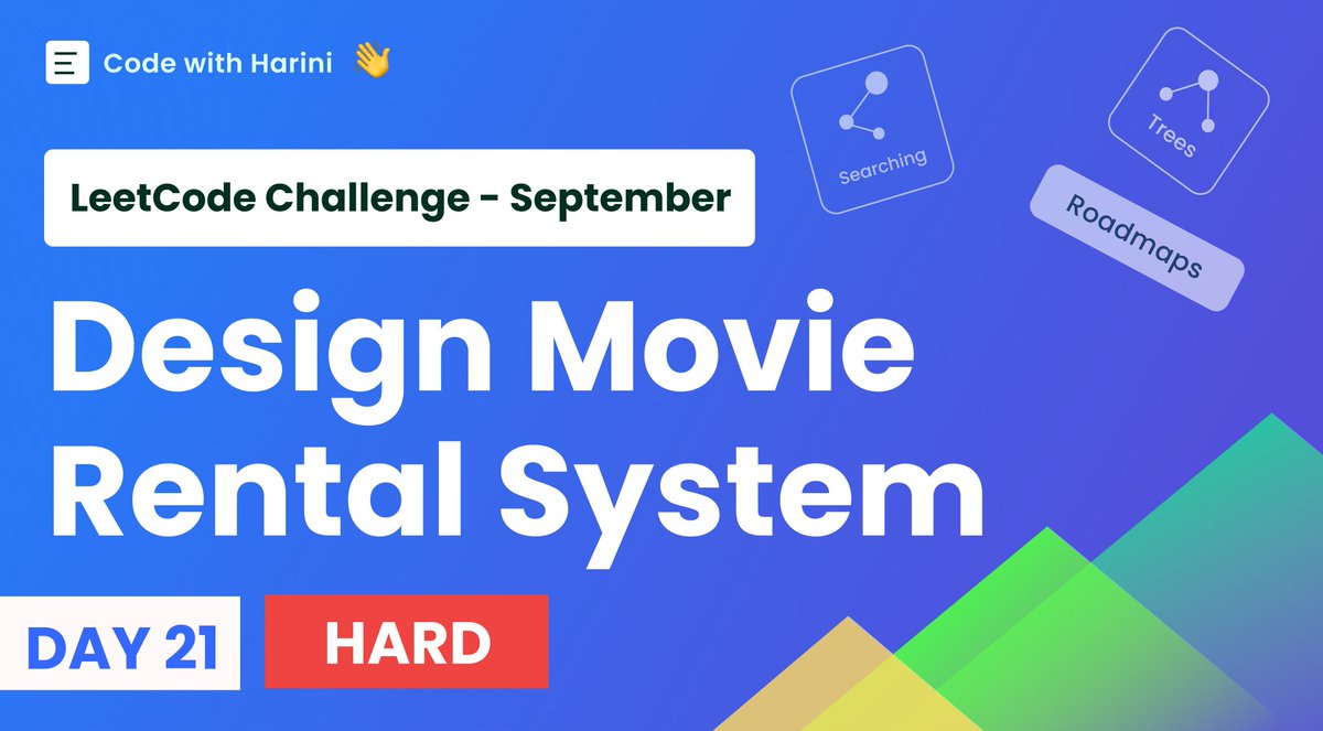 _CodeWithUs_'s tweet image. Design Movie Rental System | LeetCode 1912 | Sep Day 21 | Heap + Hashing ✅✌️
youtu.be/H1kfDwYDcfs
.
.
.
.
.
.
.
.
.
.
.
.
#leetcodesolution1912 #leetcodedaily #leetcodehard
#faangprep #startup #dsa #hashmap #sortedlist #codeexplain #codingchallenge #prepareinterview