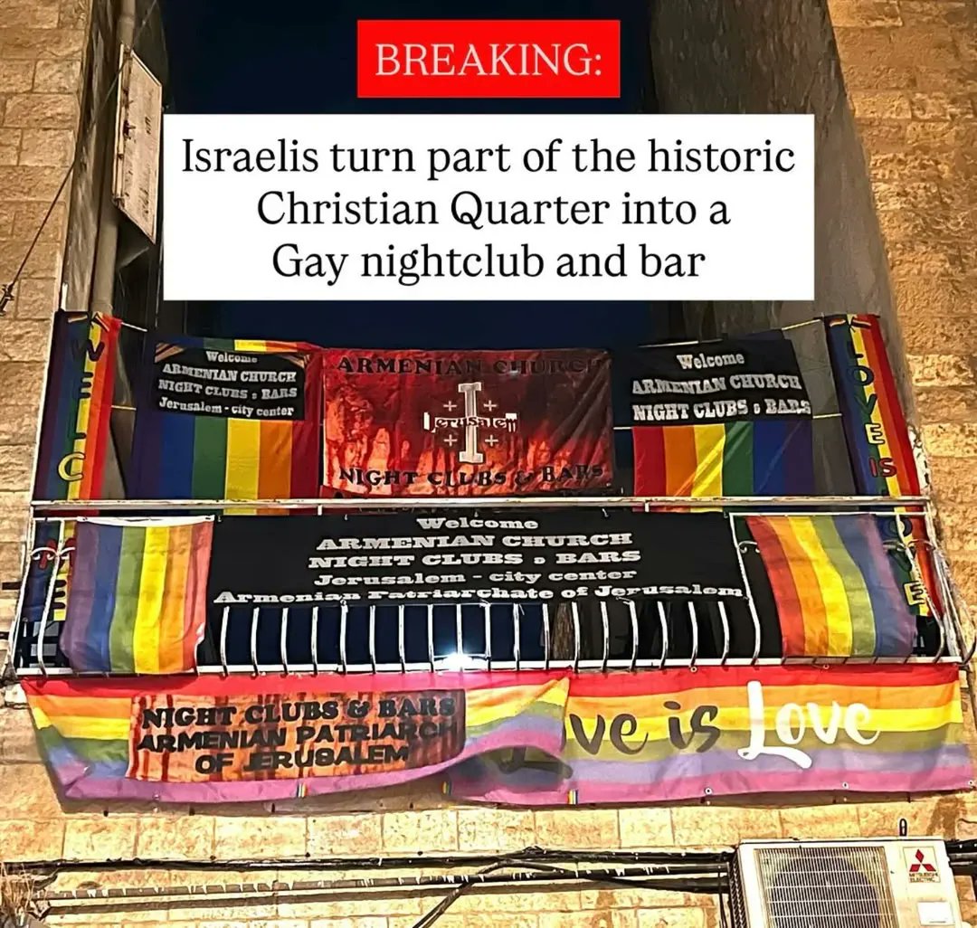 This is yet another example of supremacist jews desecrating non-jewish places of worship. Palestine is the birth place of Christianity. This never happened when Palestinians, who are predominantly Muslim, lived freely on their land.