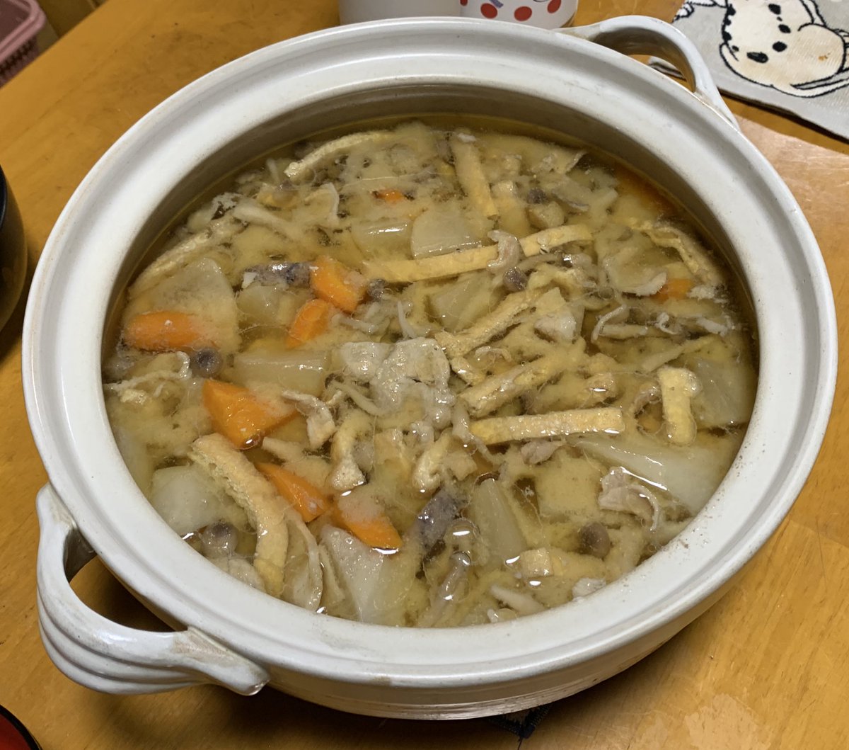 豚汁。あったまってととのった。