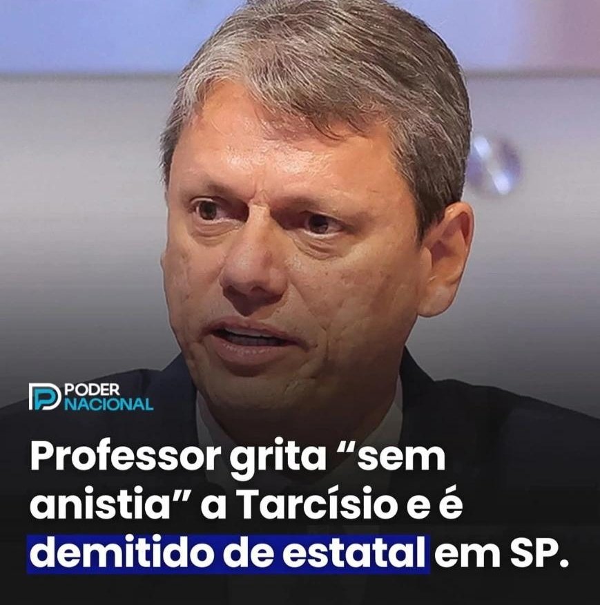 O Tarcísio é moderado. O Tarcísio: