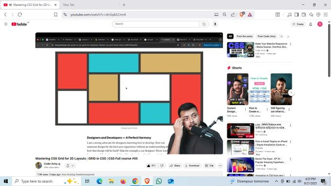 nirob271's tweet image. ✅ Completed Day 11 of the Defence Web Development Course by
@rohit_negi9

📷 Today’s focus: CSS Grid — mastering 2D layouts for building responsive and structured web designs.  #100DaysOfCode #WebDevelopment #CSSGrid #coderarmy