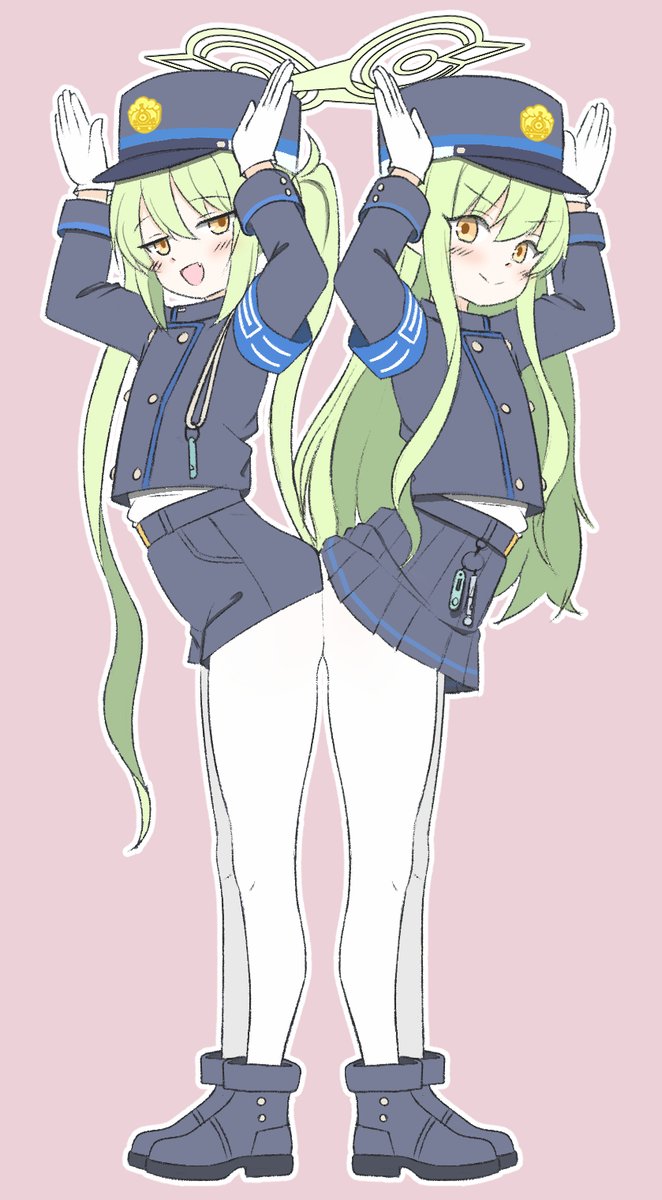 エリとカノエ | GeneaKarin #pixiv pixiv.net/artworks/13537… #ブルーアーカイブ #ブルアカ #BlueArchive #블루아카이브 #橘ノゾミ #TachibanaNozomi  #타치바나노조미 #橘ヒカリ #tachibanahikari #타치바나히카리 #シュポガキ #うさみみポーズ #尻合わせ #BlueArchiveFanArt