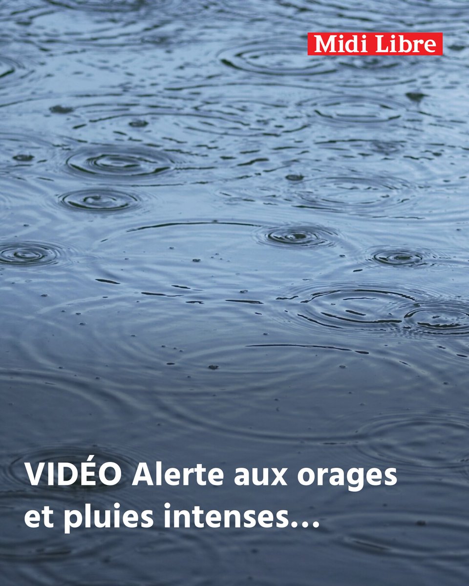 VIDÉO Alerte aux orages et pluies intenses : 6 départements en vigilance orange, les premières images de l’épisode méditerranéen en Occitanie
➡️ l.midilibre.fr/bwyK
