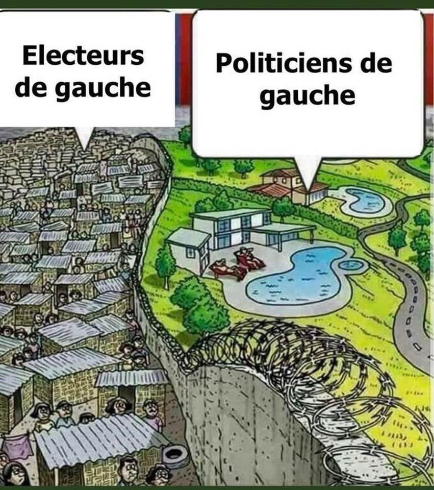 83Phoenix33's tweet image. This caricature? A best-of of French politics: RN, FN, Socialists, Right… all champions of the same circus. 🎪 Same scenario, just the costumes that change! #Politics #SameFight #BlackHumor