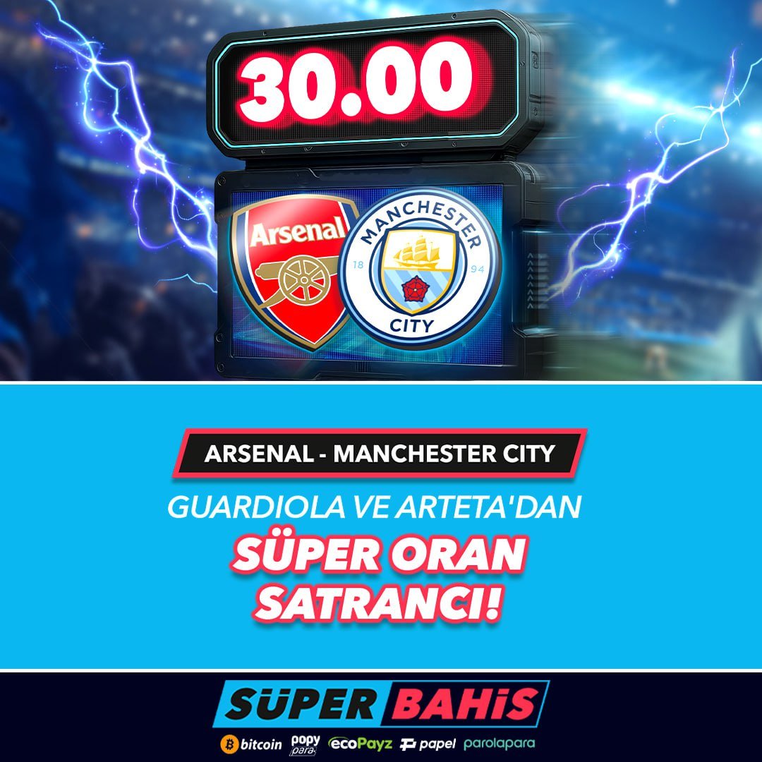 Arsenal - Manchester City

Günün maçında SÜPER ORAN

Arsenal veya Manchester City'nin kazanacağına maç öncesi tekli bahis yapın, seçtiğiniz takımın kazanmasıyla yatırım miktarınıza göre 10.00 veya 30.00 oran sizin olsun.

Süperbahis Giriş - tinyurl.com/y44z5e7u