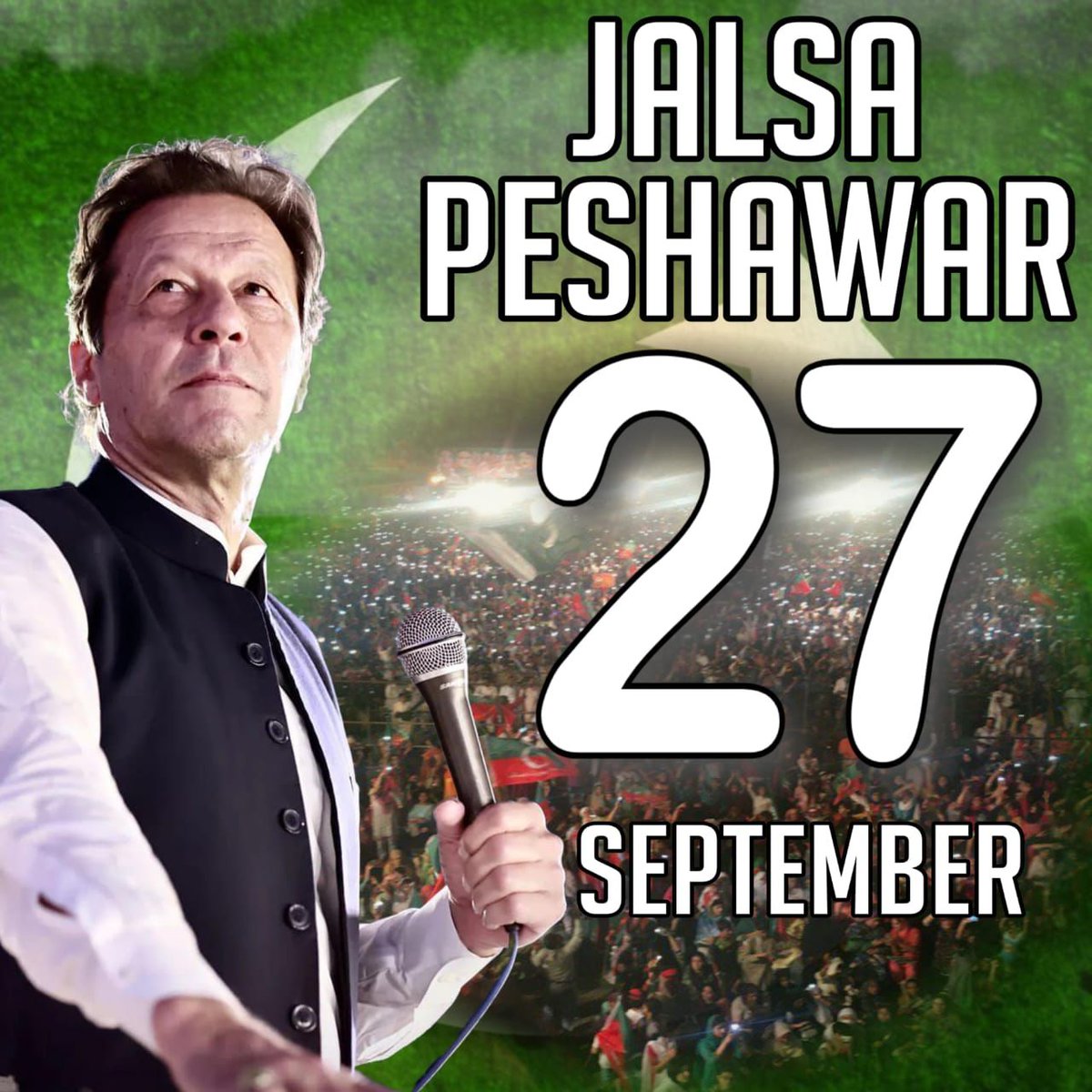 اب قوم 27 ستمبر کو میدان عمل میں نکلے اور پشاور کی جانب رخ کرے، پشاور جلسہ تاریخی اہمیت کا حامل ہے ، اس کو کامیاب کرنا بہت ضروری ہے

چلو چلو پشاور چلو
#PTIKhyberPakhtunkhwa 
#PTIPeshwarJalsa