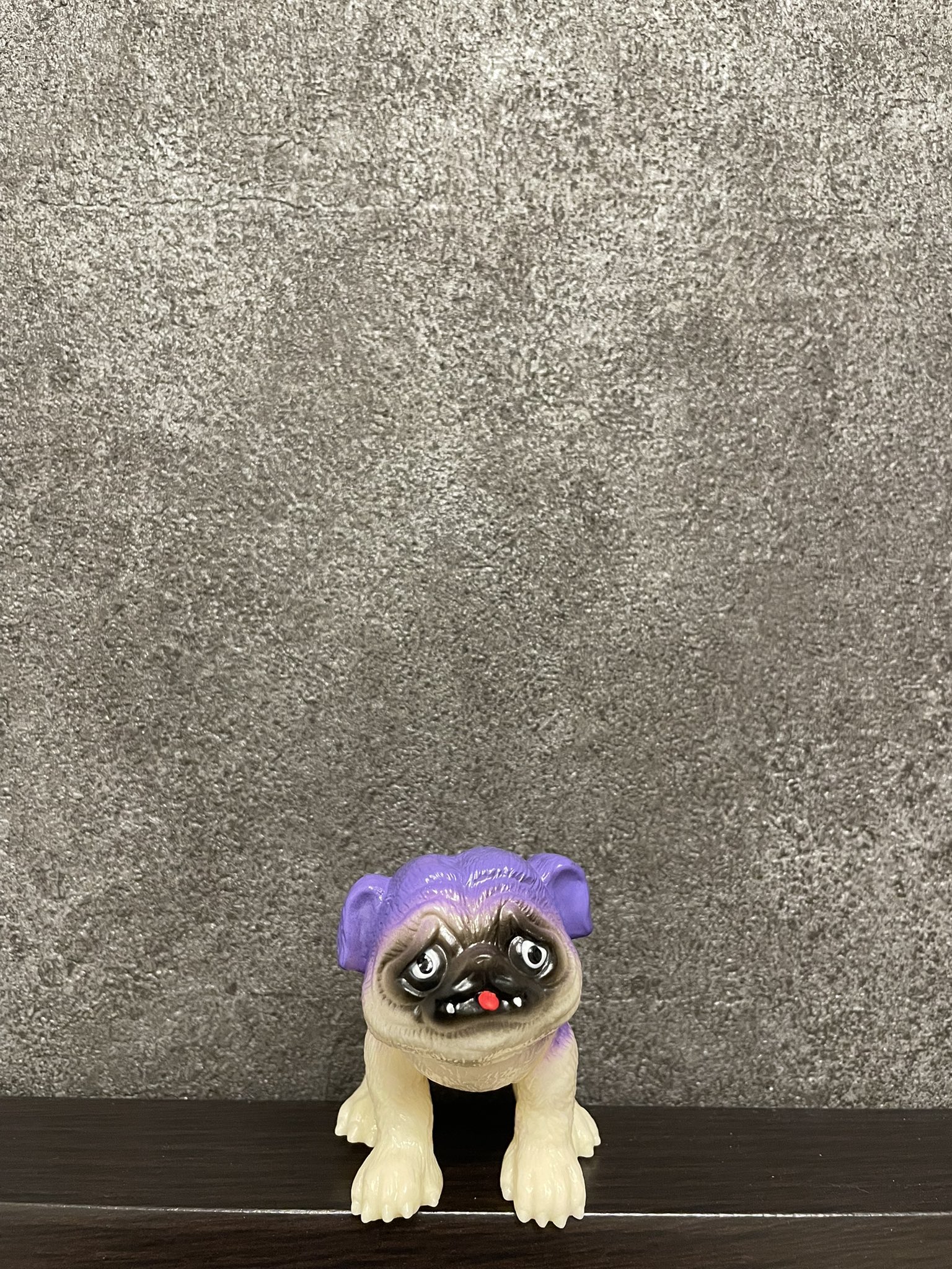 あきぱぐ PUGJYU パグ獣 ソフビ 紫 PUG KINGDOM 紫パグ獣 あきぱぐ PUGJYU ソフビ