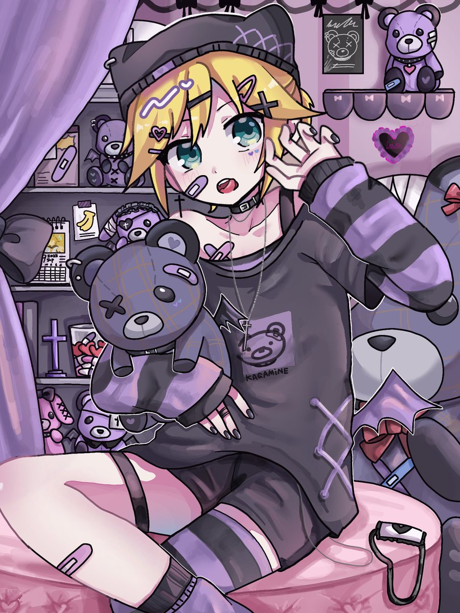 ______moka____'s tweet photo. #鏡音レン
地雷系レンくん💜✖️ https://t.co/p5VdHUIfFl