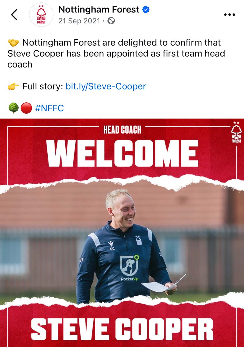 redsidetrentpod's tweet photo. On this day 4️⃣ years ago 🗓️

A new era began as Steve Cooper joined us with the club rooted to the bottom of the 2nd tier

#NFFC ⏪ https://t.co/IgkLDPUvJY