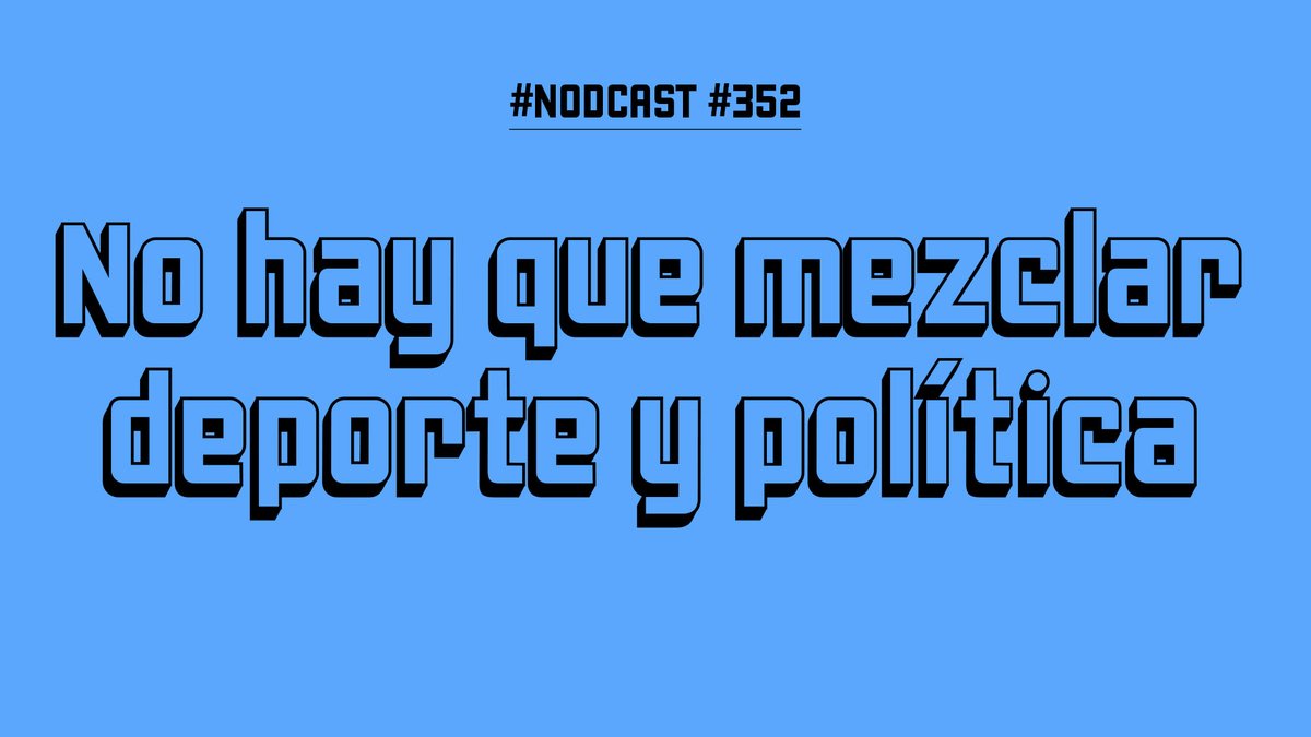 Para empezar la semana:
#Nodcast #352 – No hay que mezclar deporte y política

📻 En <a href="/RadioMARCA/">Radio MARCA</a>.

🎧 lalibretadevangaal.com/2025/09/nodcas…