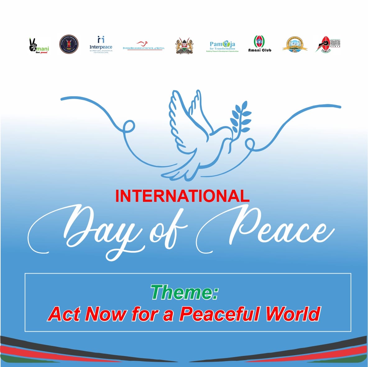 Today, we stand with millions across the globe to mark the International Day of Peace 2025 under the theme “Act Now for a Peaceful World.” Lets renew our commitment to dialogue, reconciliation &amp;sustainable solutions that protect both people &amp; planet. <a href="/NCIC_Kenya/">NCIC Kenya</a> <a href="/KisumuCountyKE/">Kisumu County</a>