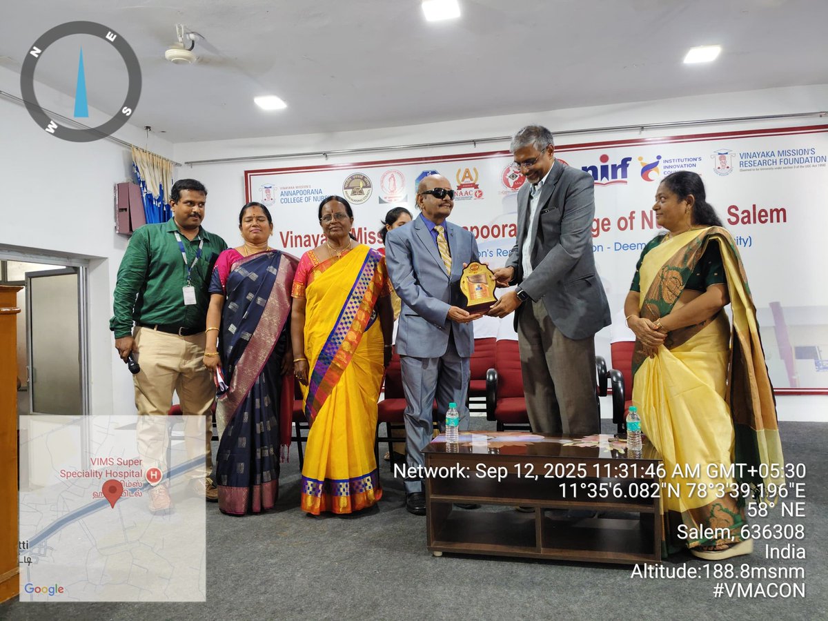 VMACON1991's tweet photo. VMACON, Conducted Annual Alumni Meet on 12.09.2025. Chief guest Dr.C.Kanniammal, Former Dean, SRM College of Nursing, SRM University, Chennai and Guest of Honours Mr. N. Ramasamy, Director, VMRF-DU &amp; Dr. Ramesh.K, Director Alumni Relations and Placement  VMRF-DU, Salem https://t.co/HHSmHRJtAR