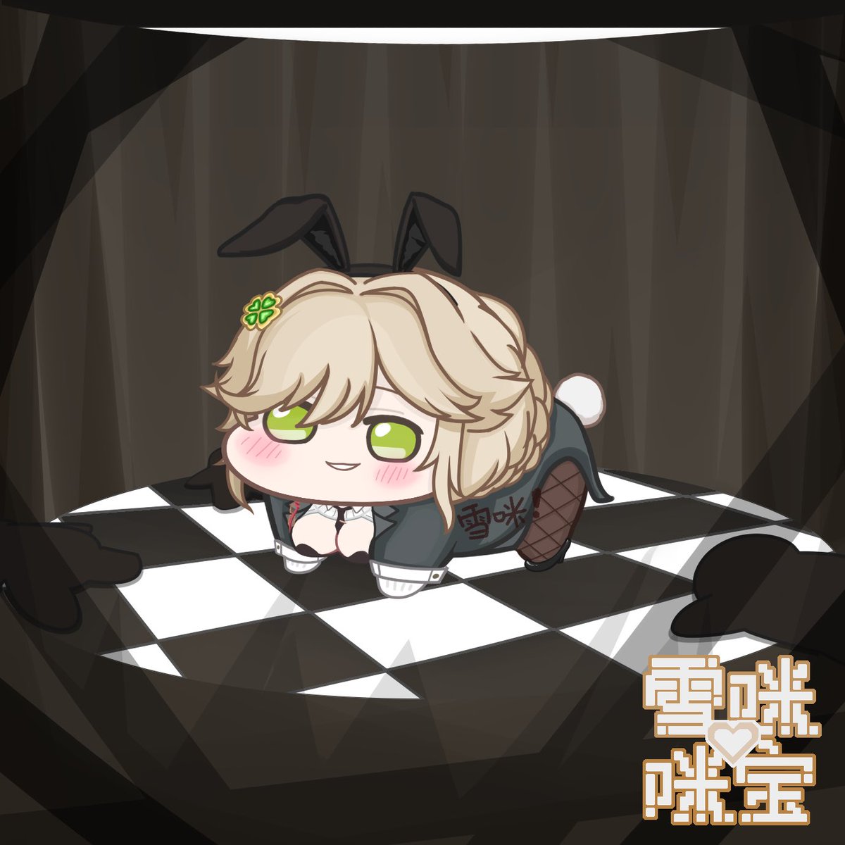 Doro饅頭系列⭐️1️⃣7️⃣❗️:愛德
#NIKKEfanart #Nikke #勝利の女神 #니케 #ニケ #Ade #GoddessofVictoryNIKKE #ニケラジ #Doro 
超級性感的兔女郎一隻！超酷特工！大家都抽到了嗎