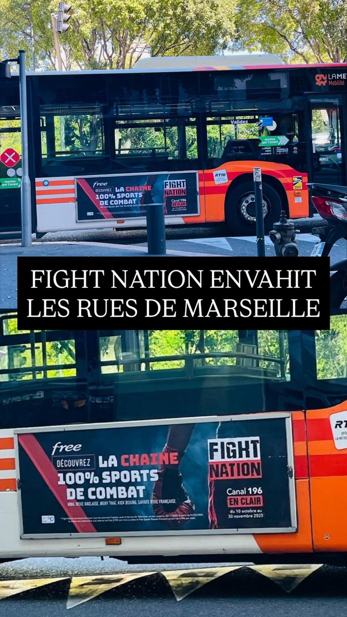 FightNationTV's tweet photo. Pour le lancement de FIGHT NATION, la première chaîne 100% sport de combat sur FREE, grande campagne d'affichage 🚌 https://t.co/8lRHNrghGI