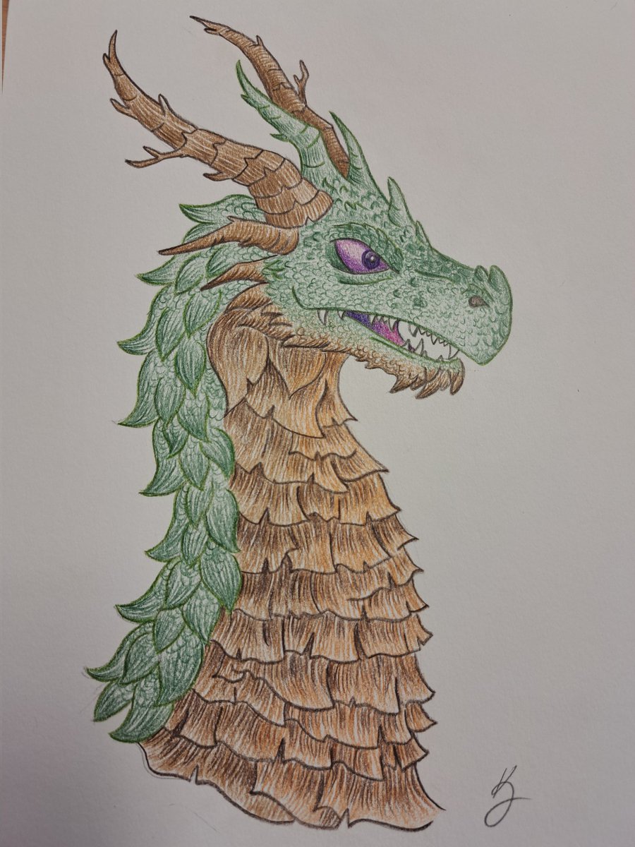 Something a little different while away on holiday. My first attempt at a forest dragon!

Really enjoyed experimenting with this one, but I'm not sure my rubbish photo does it justice though!