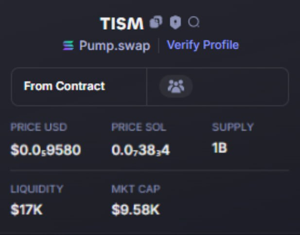 jerrycall254's tweet photo. 🚨 New Signal!
🛒 Token: $TISM
🔗 Token Address: DnPA3vTmXVWHzUV4XcFsRK84Af9XmZfcCdB8eitjpump
📈 Current MC: $9K
JOIN PRV :https://t.co/1MGdlafTpH https://t.co/nuKqhEZLpm