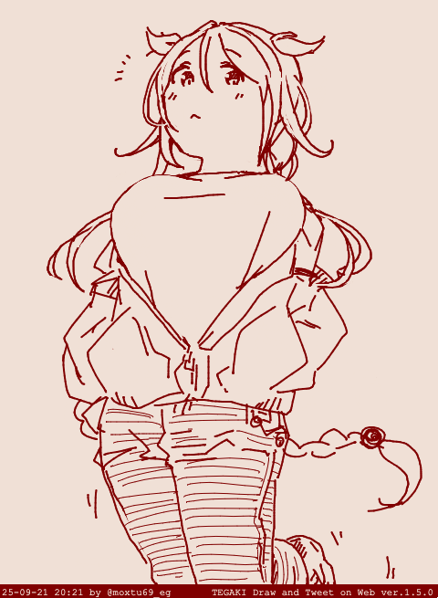 海風ってそんなにボインだったかなと思って確認してみたらすごいボインだった #tegaki_dt 