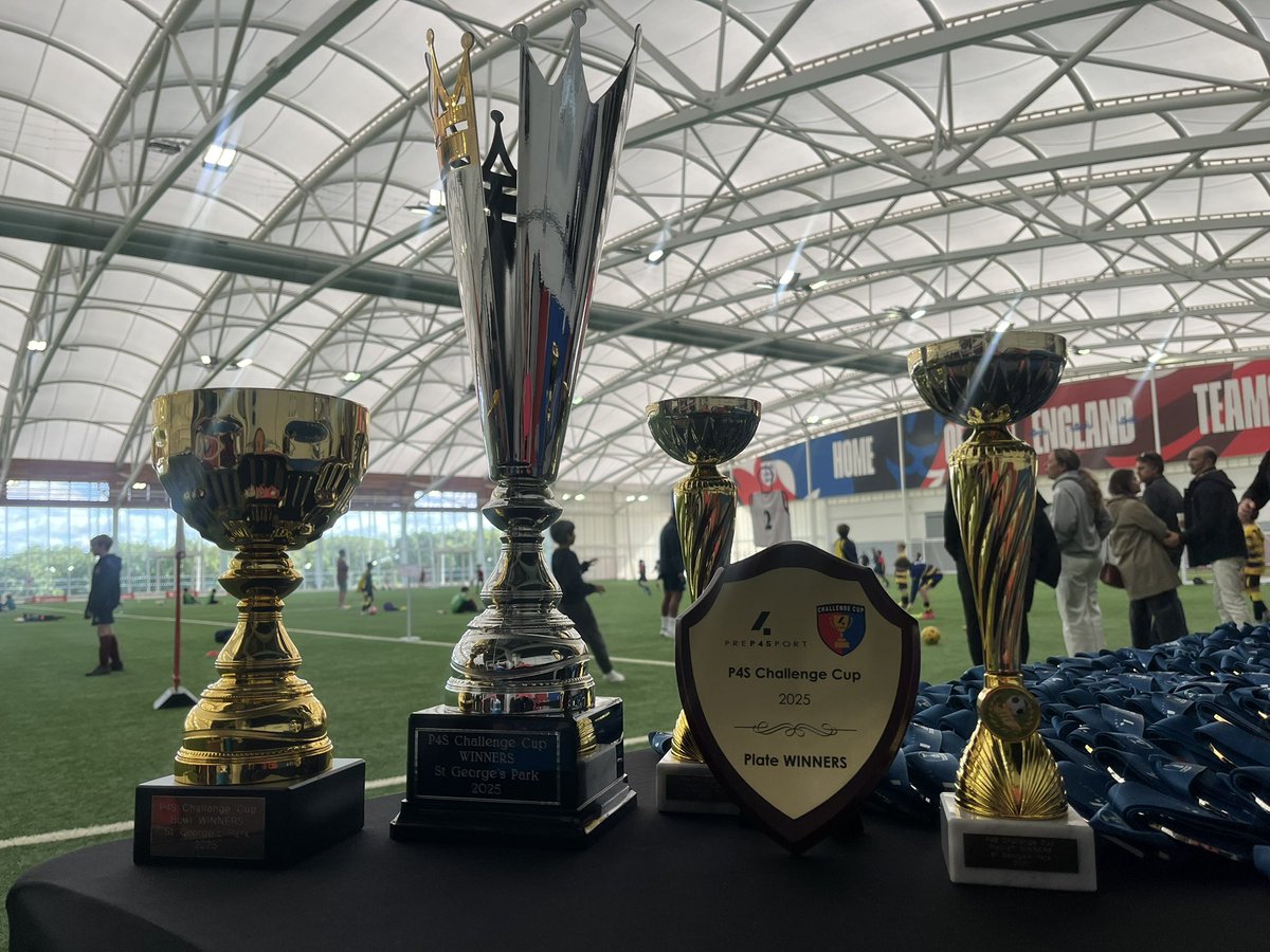 🏆✨ Silverware ready! Who will be lifting the P4S Challenge Cup 2025 at St George’s Park today?