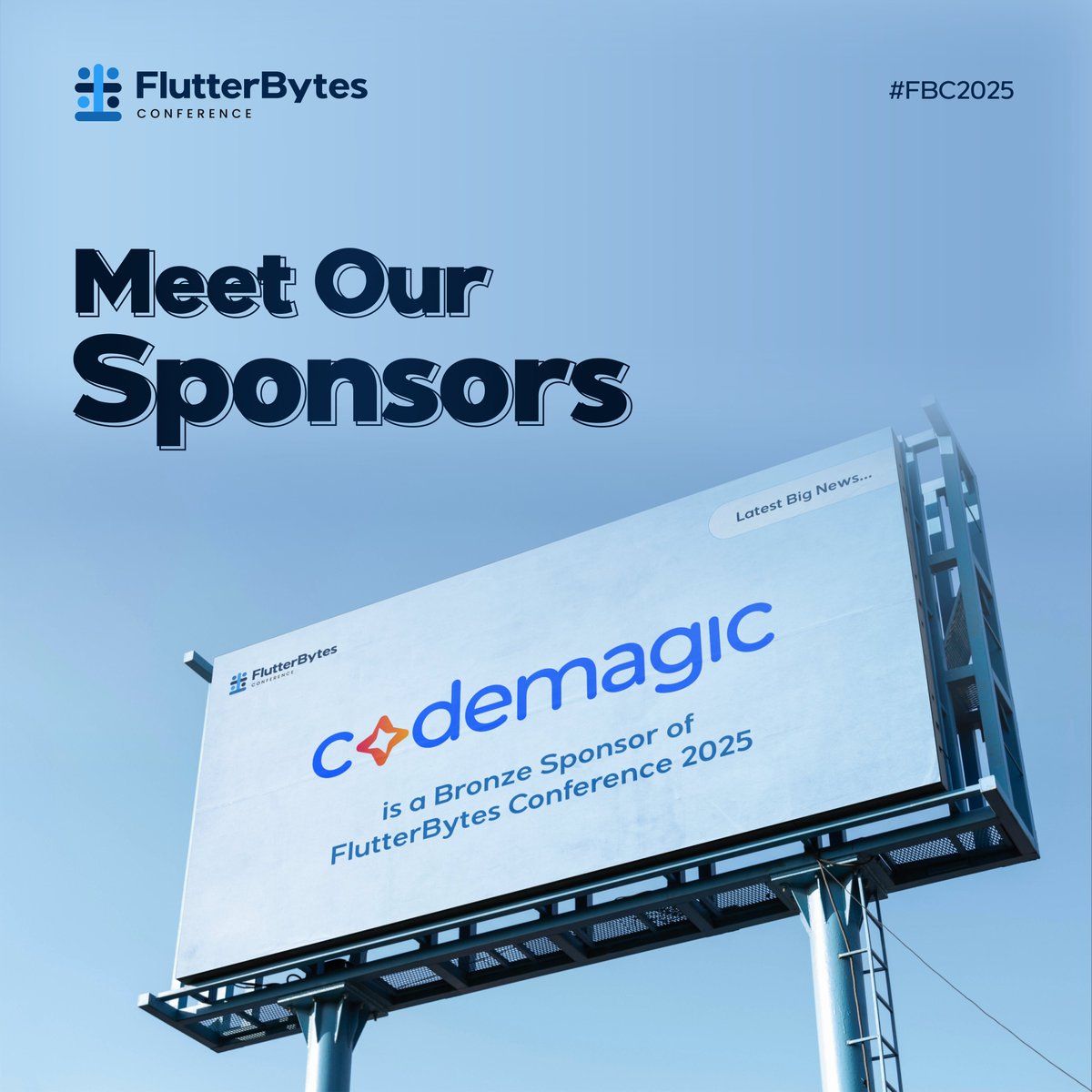 flutterbyteconf's tweet image. We are so excited that @codemagicio is supporting us as a Bronze Sponsor for #FlutterBytesConference2025
As an all-in-one CI/CD platform, Codemagic empowers developers worldwide to achieve seamless building, testing and release🚀
RSVP: bit.ly/FBC25-Tickets
#FlutterDev
