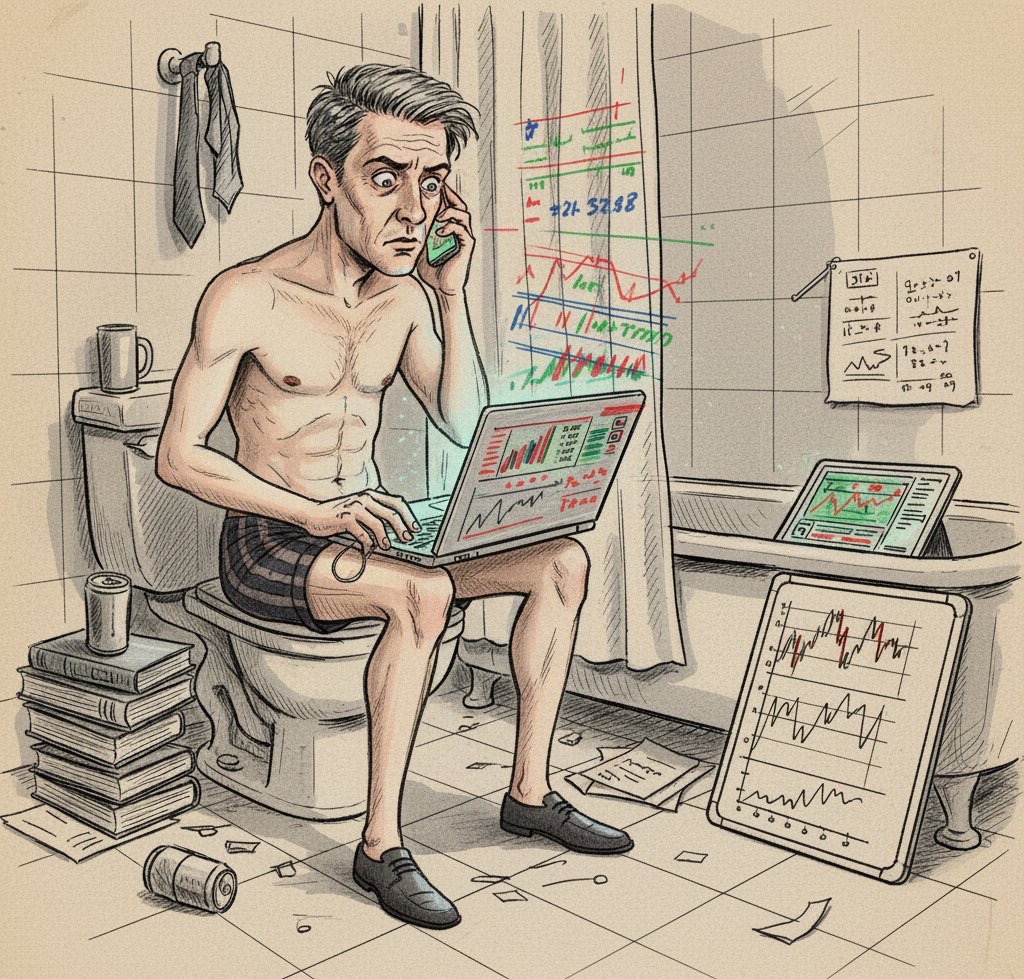 AlphaTraderHQ's tweet image. Me trying to keep up with life, work, and crypto sometimes… all at once 💀📱💻🧻

#Relatable #CryptoLife #Multitasking