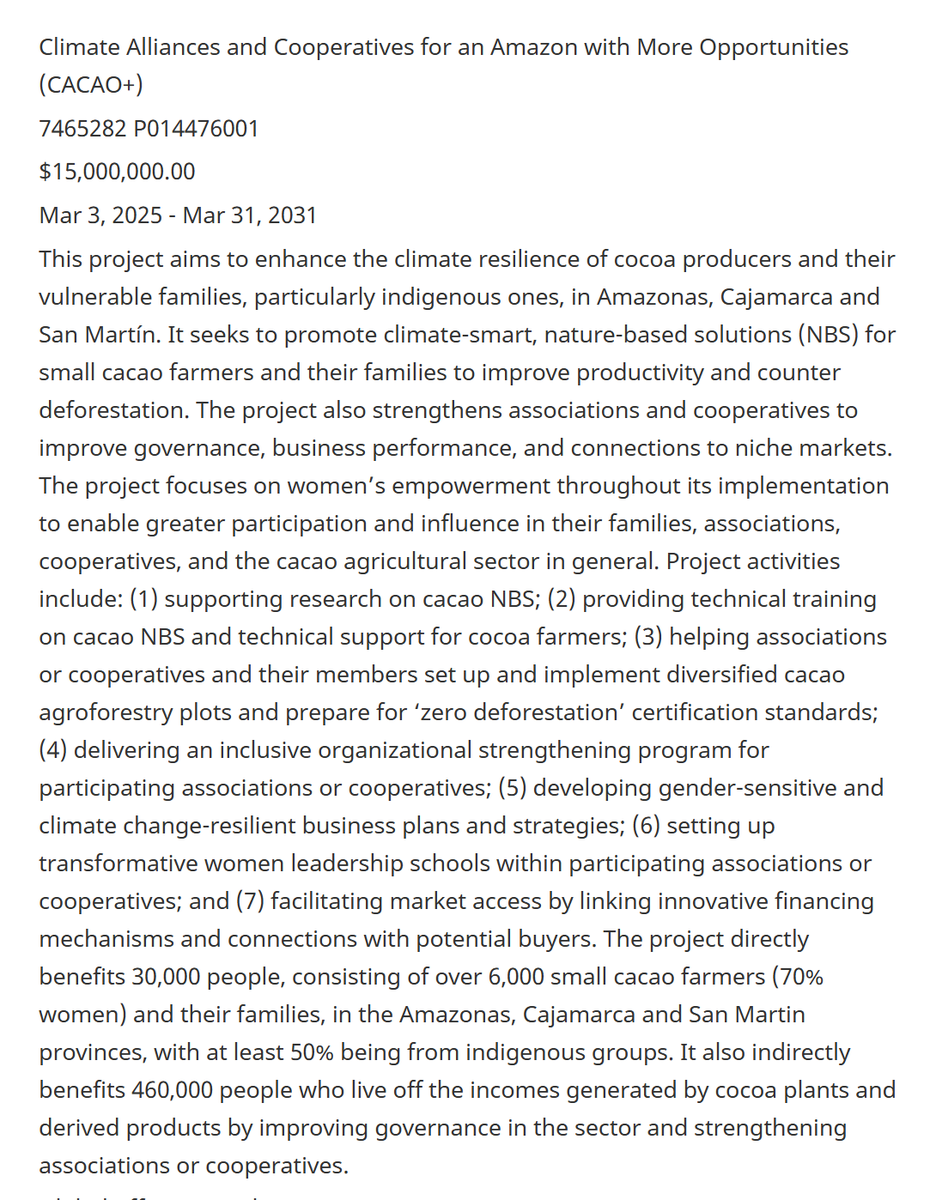 Mark Carney's government gave $15 million of your money to cocoa producers in the Amazon to promote climate-smart, nature-based solutions and women's empowerment🤨