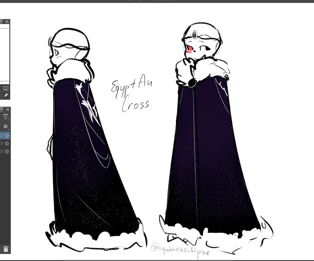 Cross is Nightmare's queen-consort. He's never had the skills to rule a kingdom and he's actually quite upset that he can't fulfill his responsibilities. Well, that didn't stop Nightmare from falling in love with him.

#egyptau #crosssans